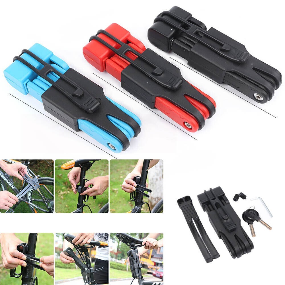 Bicycle Pro Security Folding Lock Anti-Theft Combination Rack Stainless Steel