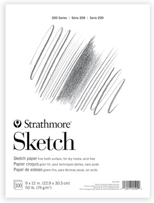 Strathmore (25-509 STR-025-509 Skizzenblock, 100 Blatt, 22,9 x 30,5 cm, 22,9 x 3