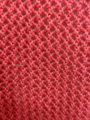 Jackyn Smith Knit Hooded Cardigan S Zip Pockets Salmon Pink Cotton See Through - Picture 10 of 15