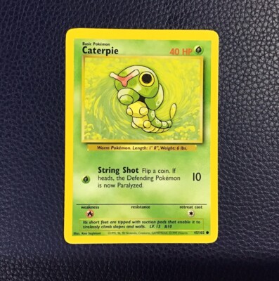 Caterpie 45/102 Base Set - Common - 1999 Pokemon Card TCG - WOTC