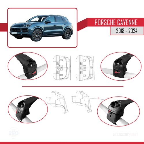 Kompatibel mit Porsche Cayenne (9YA/9YB) 2018-2024 Relingträger ACE-2 Dachträ... - Bild 6 von 10