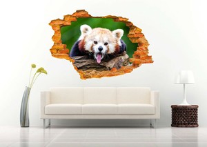 Cute Red Panda Sticking Out Tongue Wall Decal Vinyl Sticker Mural Wall Art Decor | eBay