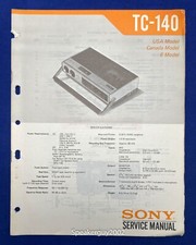 Original Sony TC-140 / Cassette-Corder Service Manual -- 2