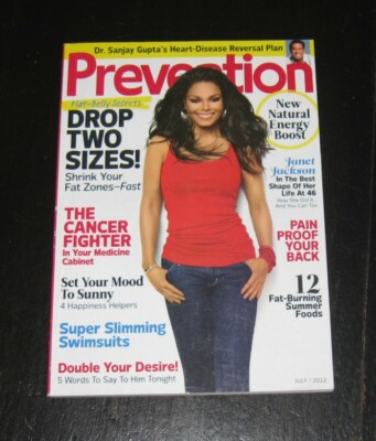 Prevention 2012 magazine 6 pages on JANET JACKSON photos article Dr Sanjay Gupta
