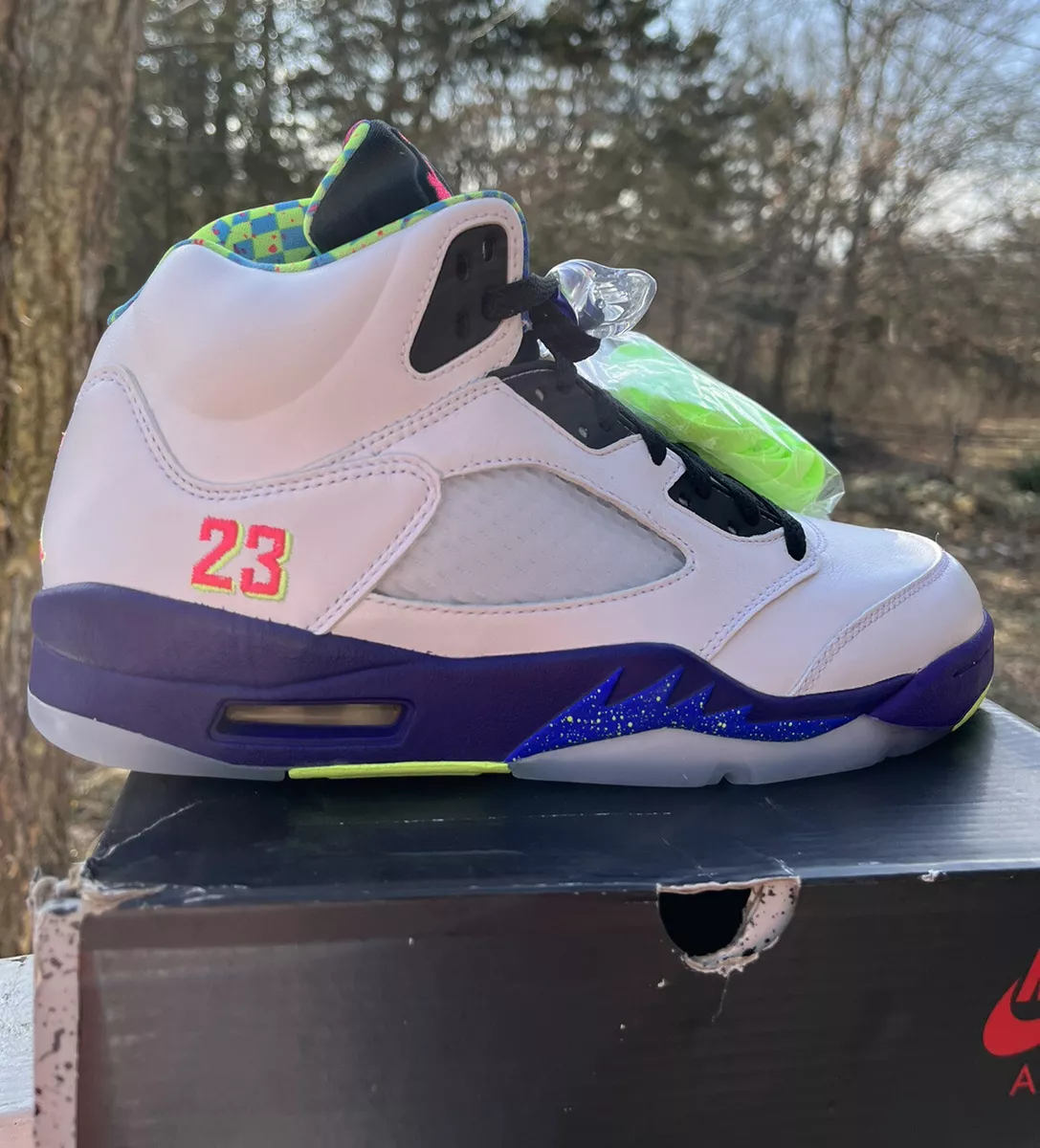 Air Jordan 5 Retro Alternate Bel Air DS Size 8.5 2020 White Purple Green Pink