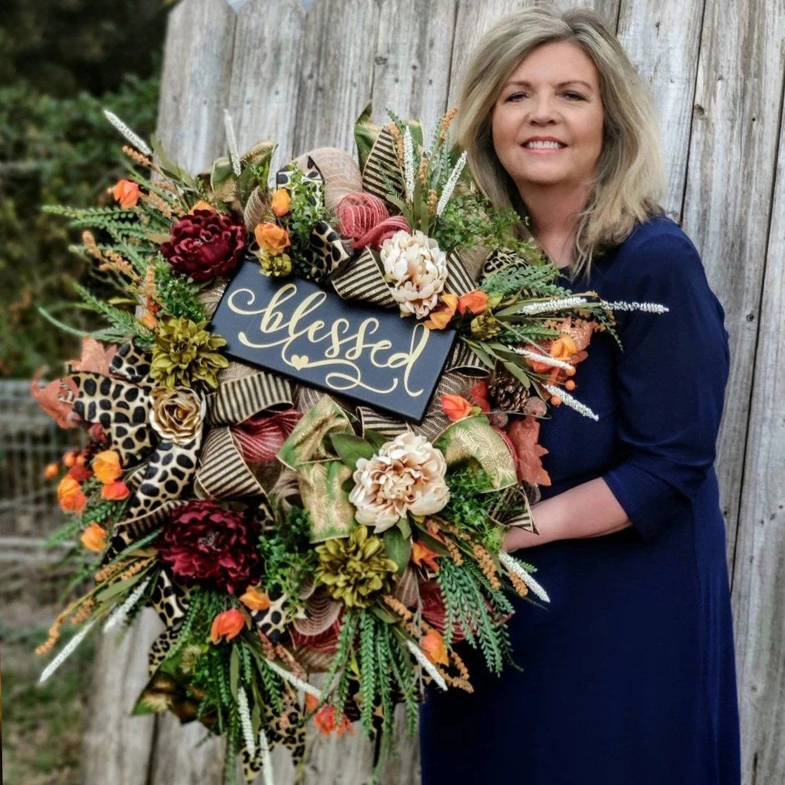 Halloween Wreath Year Round Fall Cheetah Wreath Gorgeous Autumn For Front Door D