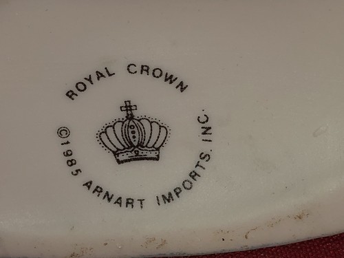 1985 5” X 5” VINTAGE PORCELAIN ARNART CLOWN FIGURES With DOG ROYAL CROWN - Picture 8 of 8