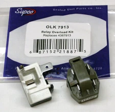 Supco OLK7913 Refrigerator Relay and Overload for Whirlpool PS371538 AP3108669