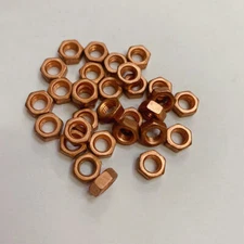 10pcs 99.9% Pure Copper Cu Hex Nut Hexagon Nuts M8