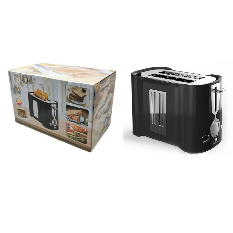 2 Slice Toaster Quick & Even Results Every Time Wide Slots Fit Any Size Bread - Image 3 of 4