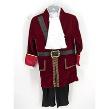 Disney Store Deluxe Captain Hook Halloween Costume Kids, Size 7-8, New with Tag