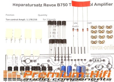Studer Revox B750 Reparatursatz Klangregelung Tone Control 1.178.216  1.178.200