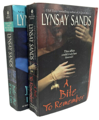 2 Lynsay Sands Paperback Vampire Love Novels A Bite to Remember Bite Me if U Can