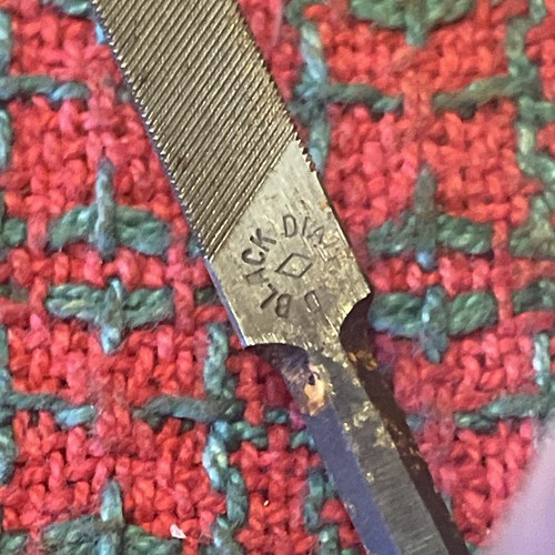 Vintage Nicholson 3 Square File Extra Slim Triangle Black Diamond 5-1/2” USA NOS - Picture 6 of 11