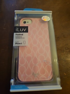 iPhone 5 Schutzhülle Handyhülle Case iLuv Festival Rosa-Weiß