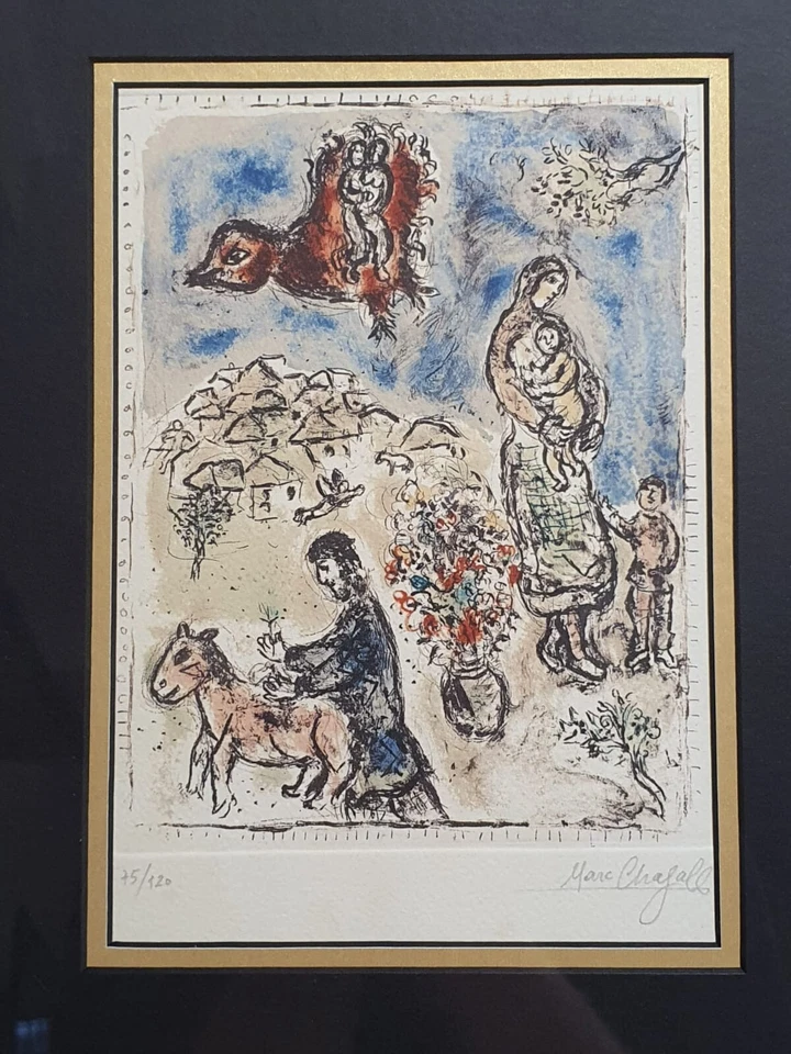 Muy raro, Marc Chagall Entre printemps et été (entre primavera y verano), 1973 Foto 3 de 4