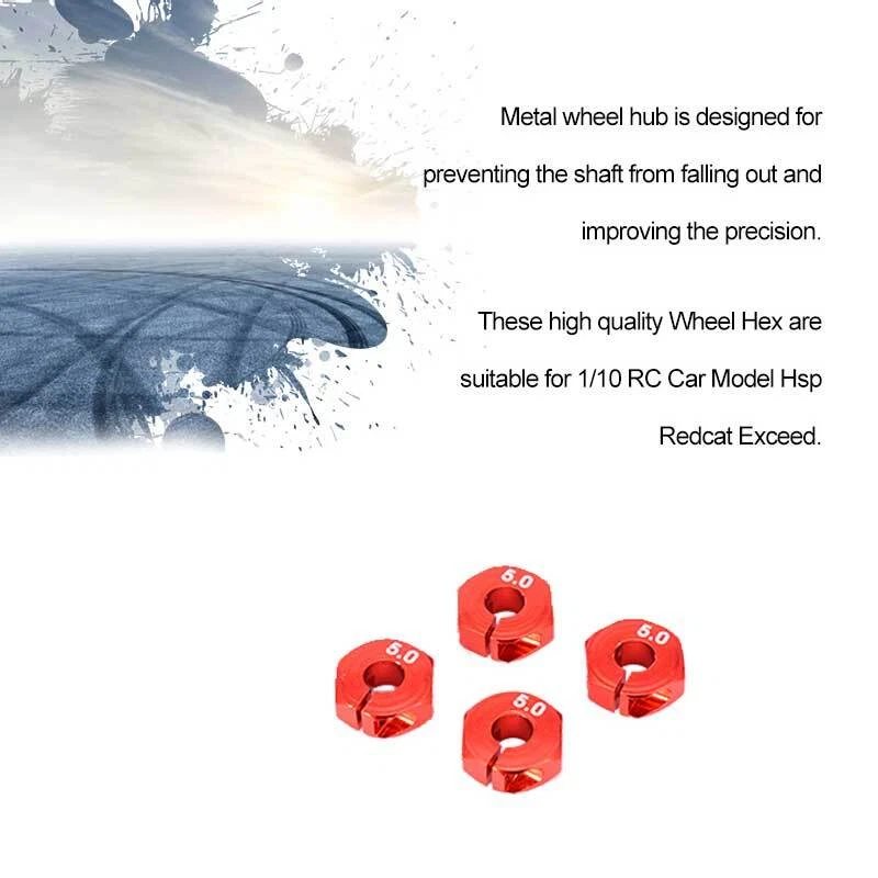 4PCS Aluminium 5mm Dicke Rad Sechskant 12mm für Schrauben HSP HPI 1:10 RC Auto - Bild 4 von 4