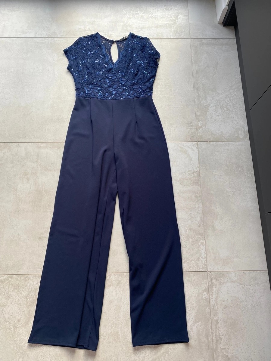 Quiz Clothing Quiz Navy Palazzo Jumpsuit QUIZ Petite Navy