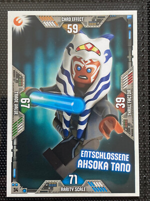 Lego Star Wars Sammelkarten Serie 2 Karte 34 Entschlossene Ahsoka Tano