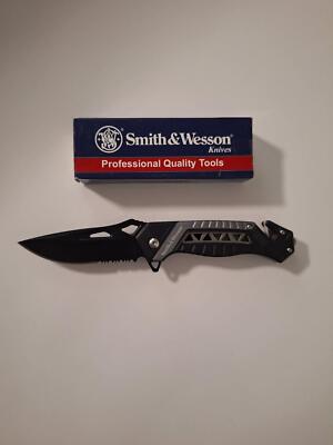 Smith & Wesson SW608S 8.5in High Carbon S.S. Folding Knife 3.4in Serrated NEW