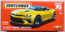 Matchbox Power Grabs 2016 Chevy Chevrolet Camaro Cabrio gelb Neu/OVP MBX Car ´16