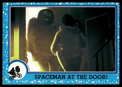 1982 Topps E.T. Movie Card Drew Barrymore Spielberg #52 Spaceman at The Door ET