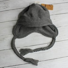 Urban Pipeline Boy's Winter Knit Earflap Visor Hat Youth Boy One Size Gray