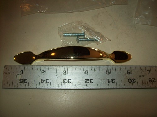 10 New Old Stock Allison Amerock Cabinet Pulls Handles #252PB Alloy Brass Color - Picture 2 of 5