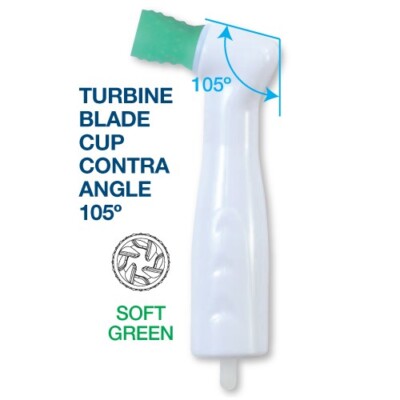 Dental Disposable Prophy Angles Soft Turbine  Cup 105° - Latex Free 500pcs