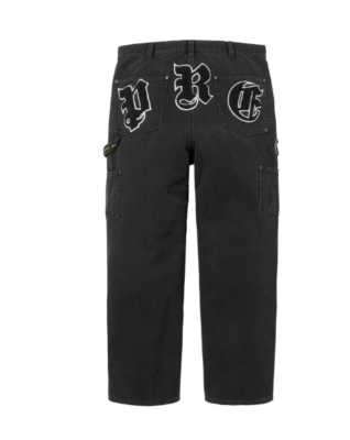 Supreme Old English Canvas Double Knee Painter Pant Black Supreme Old English Canvas Double Knee Painter Pant Black