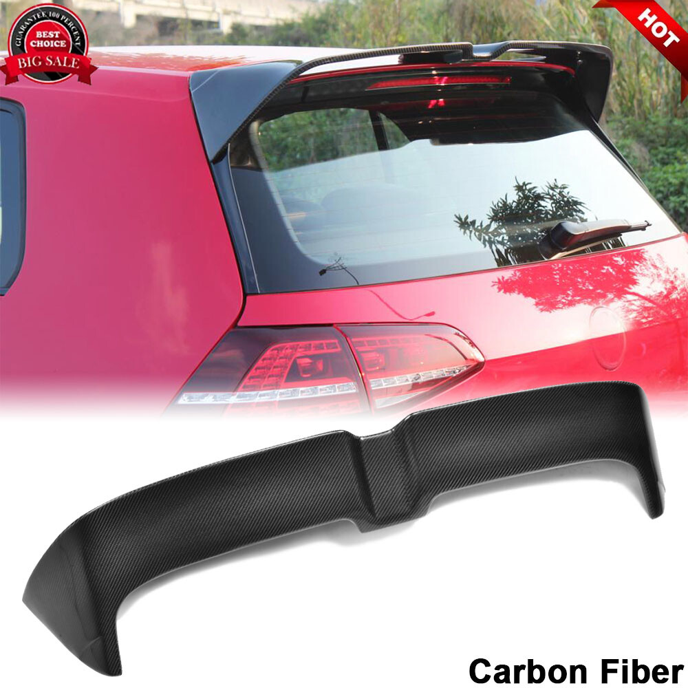 For VW Golf 7 VII MK7 GTI R 2014-19 Carbon Fiber Rear Trunk Spoiler Window Wing