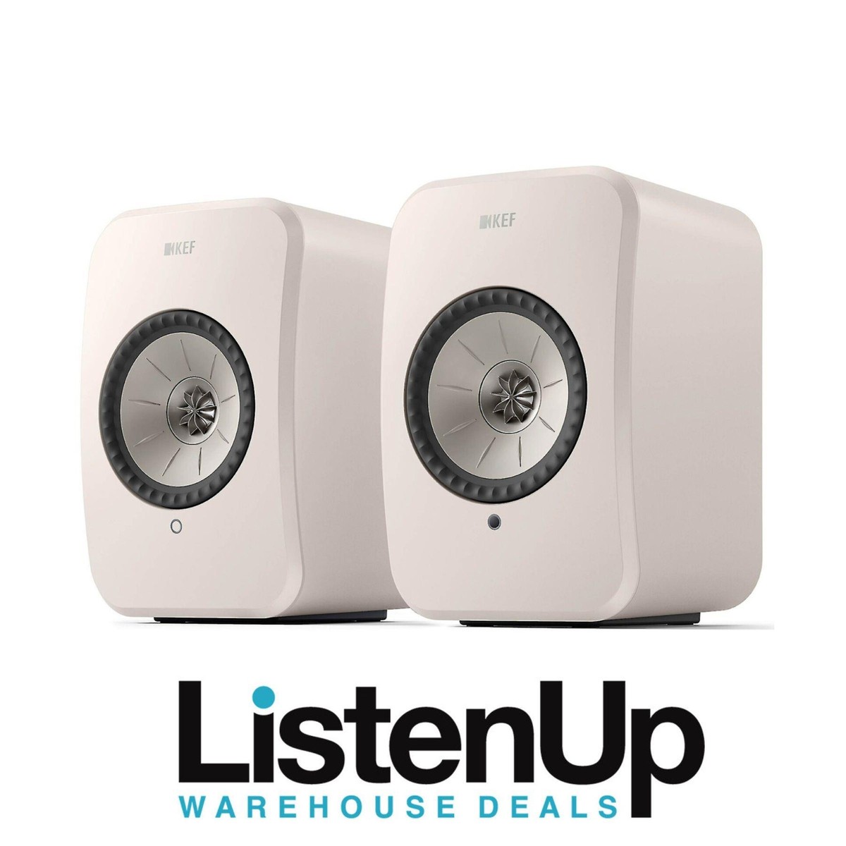 KEF LSX II LT Wireless HiFi Speakers - Pair - Stone White | eBay
