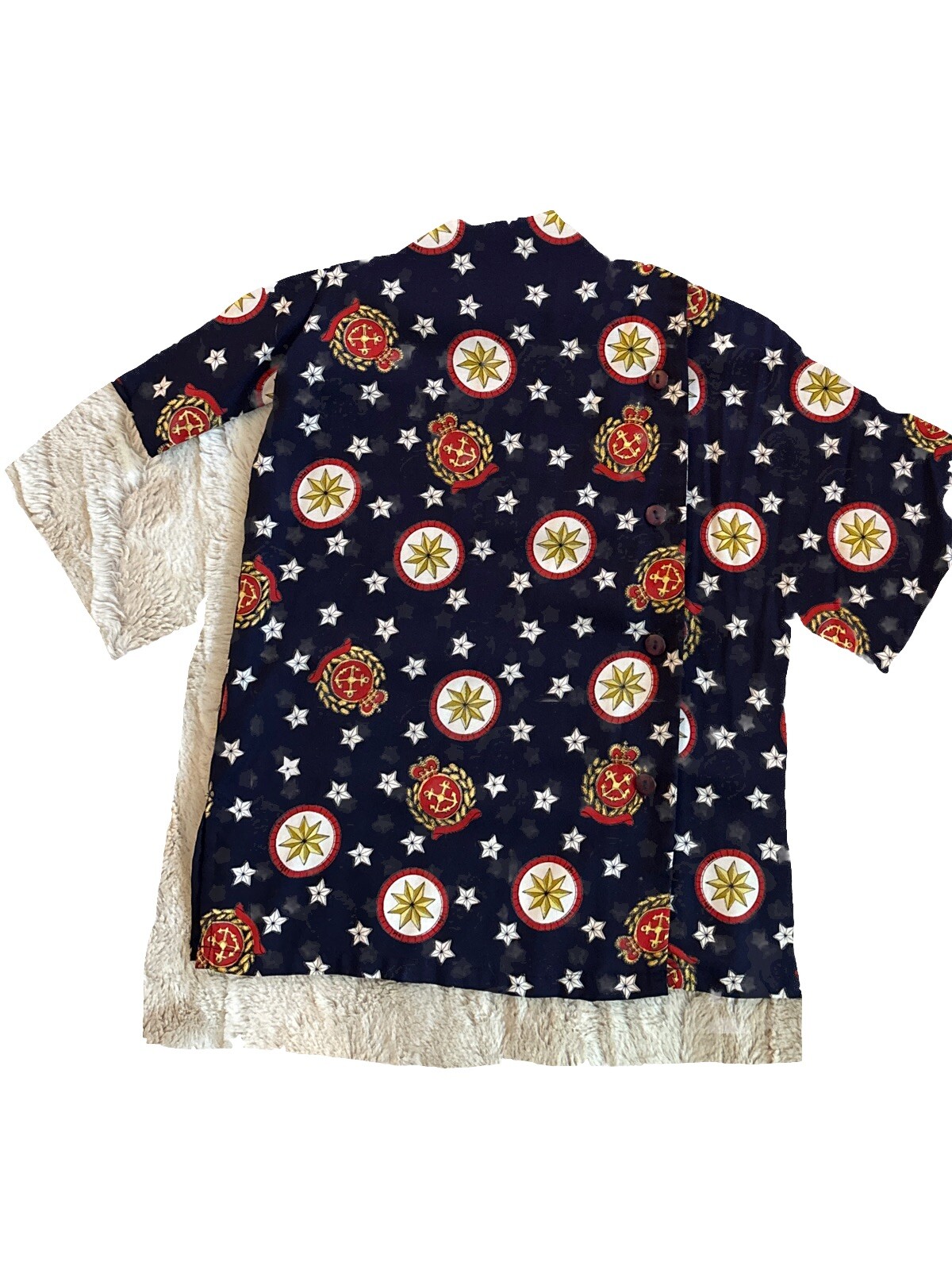 Pendleton Blue Red Star Nautical Buttoned Short S… - image 2