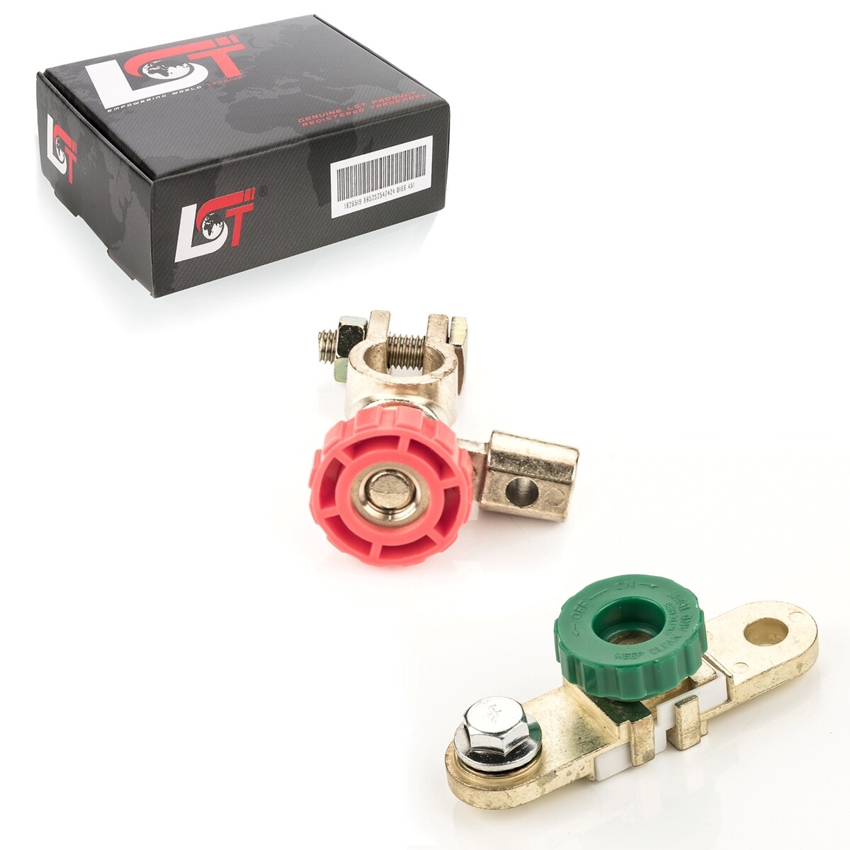 2X Battery Disconnect Switch Isolator With Round Knob Red Green For SUZUKI