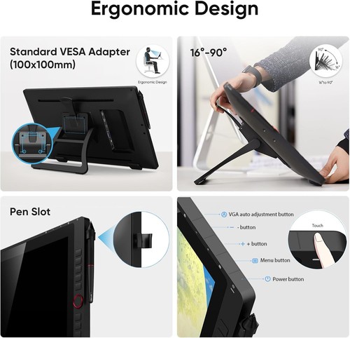 XP-Pen Artist 22R Pro Graphics Drawing Tablet Full-Laminated 8192 120% sRGB - Afbeelding 5 van 20
