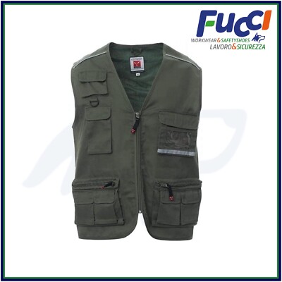 Gilet Da Caccia Uomo Con Multiple Tasche - Giubbotto Senza Maniche In Cotone Per Trekking E Pesca - Foto 6