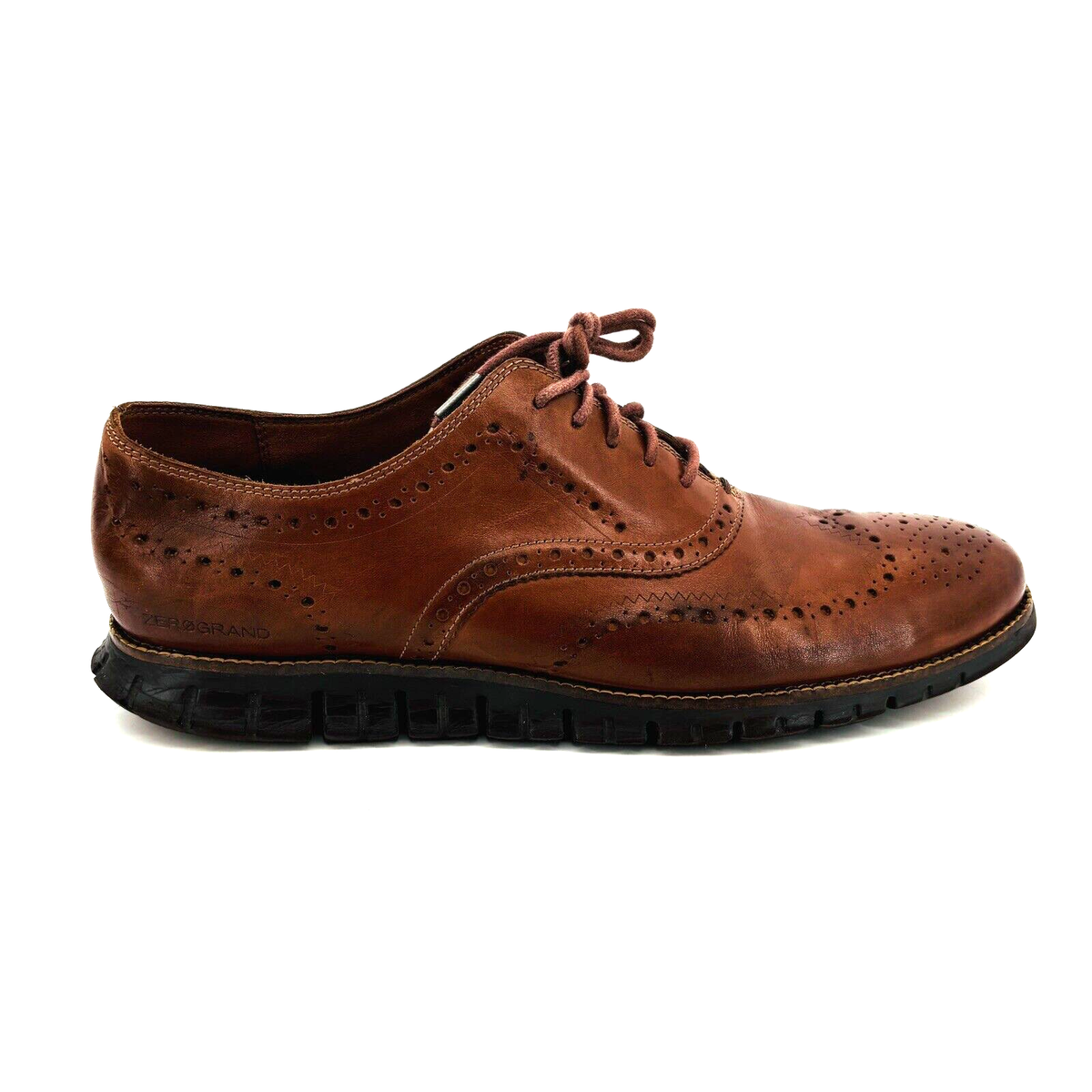 Cole Haan Zerogrand Brown Leather Oxford Shoes Amazon.com | Cole Haan 4.Zerogrand Wing Tip Oxford British  main image 4