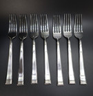 Set of 7 Dinner Forks Mikasa Essex Satin 18/10 Stainless Steel 8 1/4"