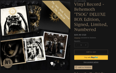 Behemoth - The Shit Ov God(TSOG) Deluxe Vinyl Box Edition,Signed