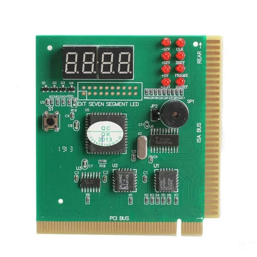 4-Digit PC Analyzer Computer Diagnostic Post Card Motherboard Tester for ISA PCI
