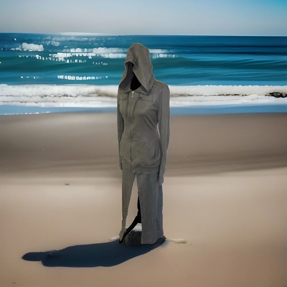 Calça Juicy Couture M Top S cinza luxo conjunto de agasalho combinado ☮️ Down Dog Couture - Imagem 4 de 4