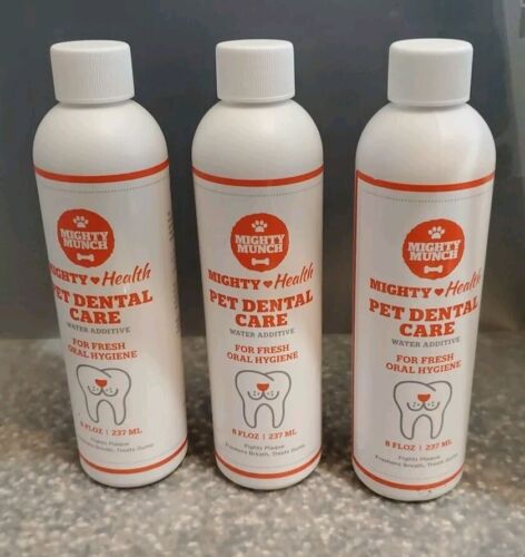 Lot of 3 - Dental Oral Formula Water Additive for Dogs, Targets Dog Plaque 8oz