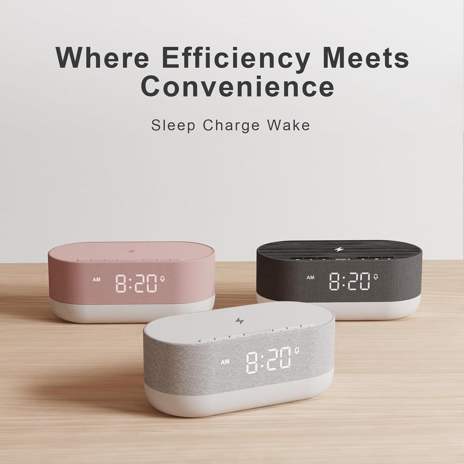 3 in 1 voice activated alarm clock: white noise, Bluetooth music relaxation detail image