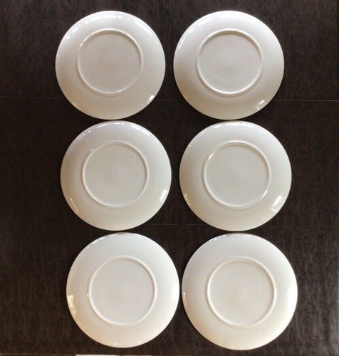 Vintage Mid-century Modern Dinner plates, set of 6, pink and brown floral design - Picture 2 of 2