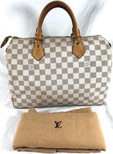 LOUIS VUITTON Damier Azur 30 Canvas Speedy Handbag Made in USA N41533