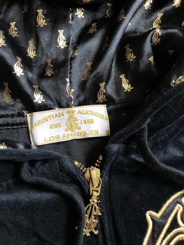 CHRISTIAN AUDIGIER Los Angeles Women's M Black Zip Hoodie Sweatshirt - Picture 3 of 7