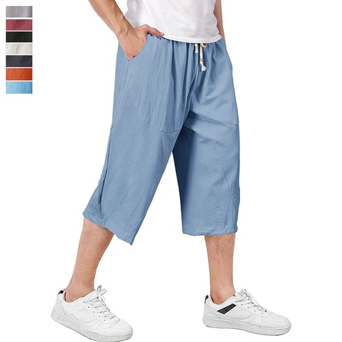Linen Harem Shorts Baggy 
