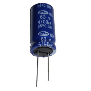 Condensateur électrolytique Snap-in 63V 4700µF 41x25 RM10 105° Samwha lot de 2