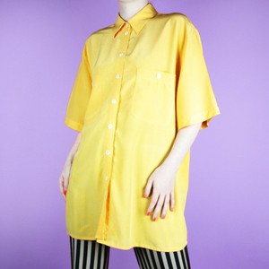 yellow silk top