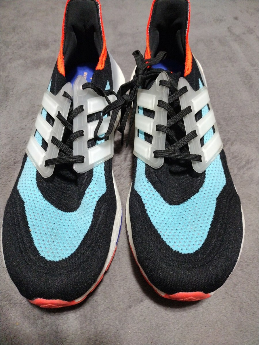 ☺︎☺︎☺︎ ADIDAS Ultraboost 21 core black/cloud white/pulse aqua. Size